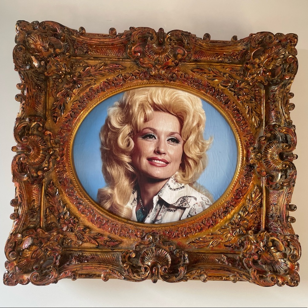 Antique Handpainted Framed Dolly Parton